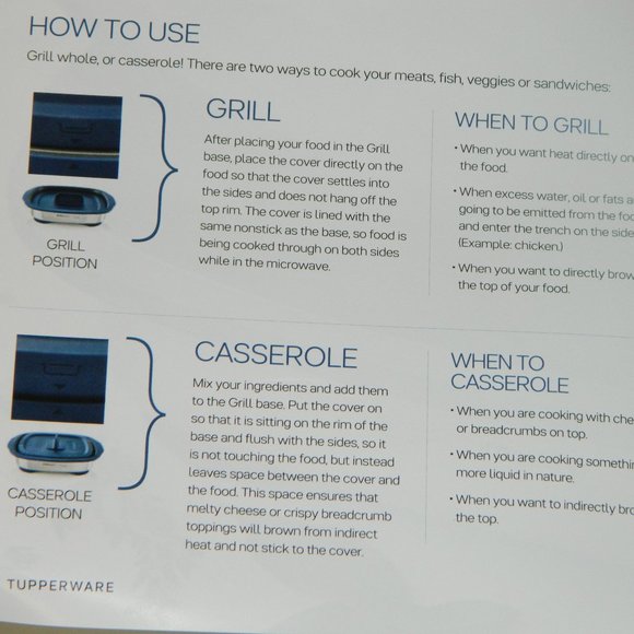 Tupperware MicroPro Grill for Microwave Pot Cooker Grill Blue Silver - Picture 11 of 14